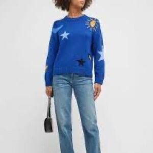 Rails Zoey Celestial Crewneck Sweater In Cobalt Gold Galaxy S